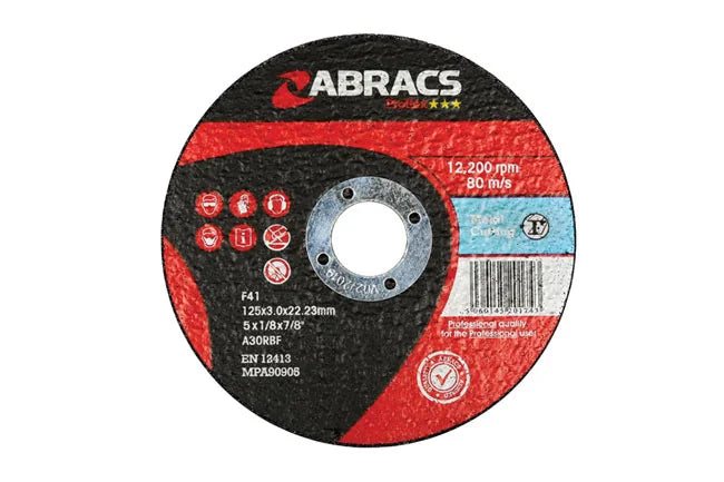 Connect Abracs Flat Cutting Discs x 3.0mm 10pc 100-125mm
