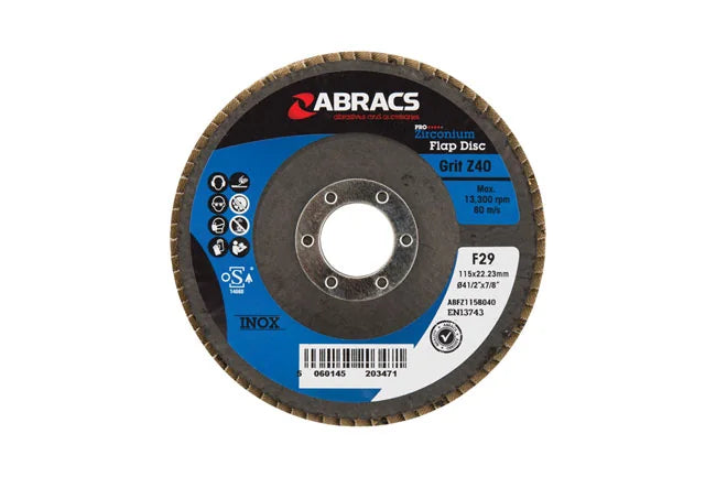 Connect Abracs Zirconium Flap Discs x P40 5pc 100-115mm