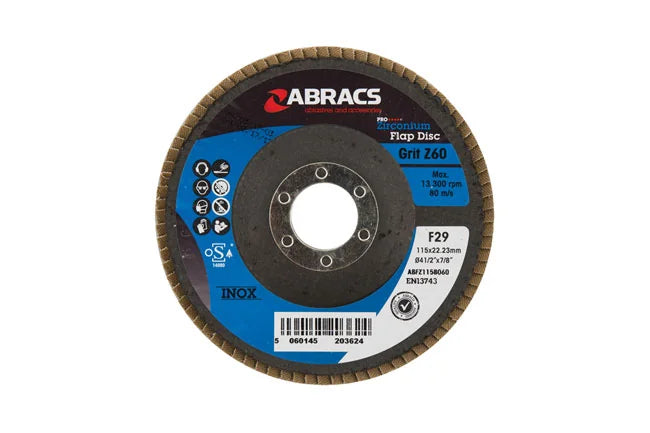 Connect Abracs Zirconium Flap Discs x P60 5pc 100-115mm