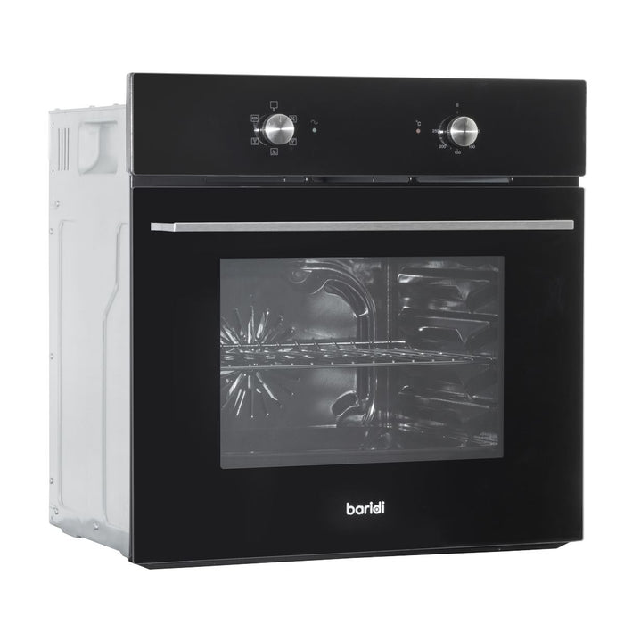 Baridi Integrated Fan-Assisted Electric Oven 60cm 55L Capacity - Black