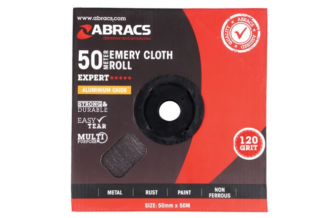 Connect Abracs Emery Roll x 50m x P120 1pc 25-50mm