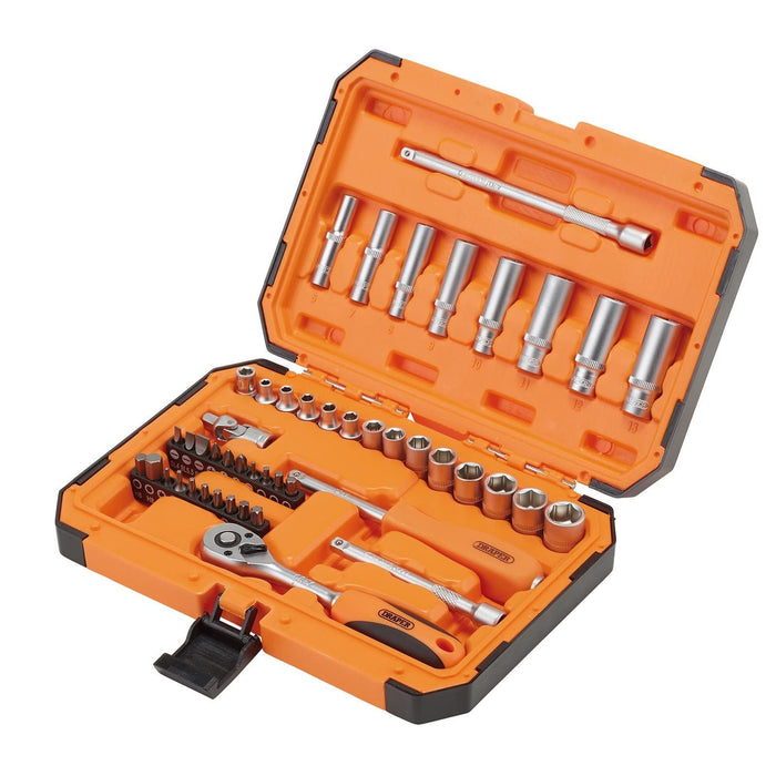 Draper HI-TORQ 6 Point Socket Set, 1/4" (47 Piece) 22109 Draper - Town Tools 