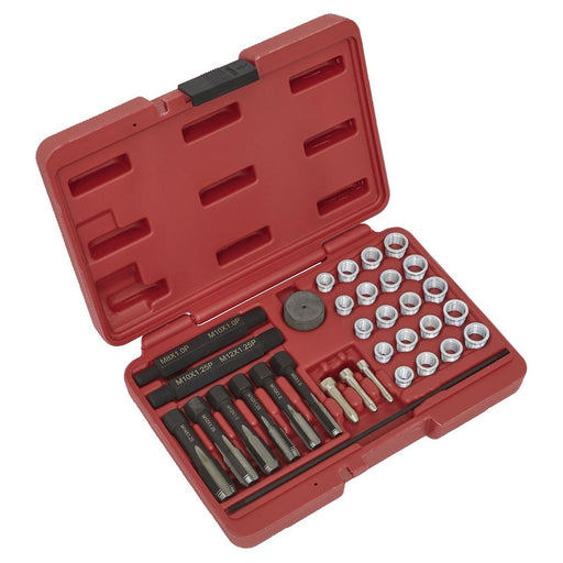 Sealey Glow Plug Thread Repair Set 33pc VS311 Sealey - Town Tools 