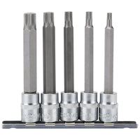 Draper Spline Socket Bit Set, 3/8" Sq. Dr. (5 Piece) 16349