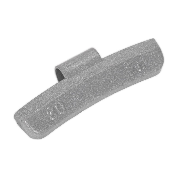 Sealey Wheel Weight 30g Hammer-On Plastic Coated Zinc for Alloy Wheels Pack of 1 Sealey - Town Tools 