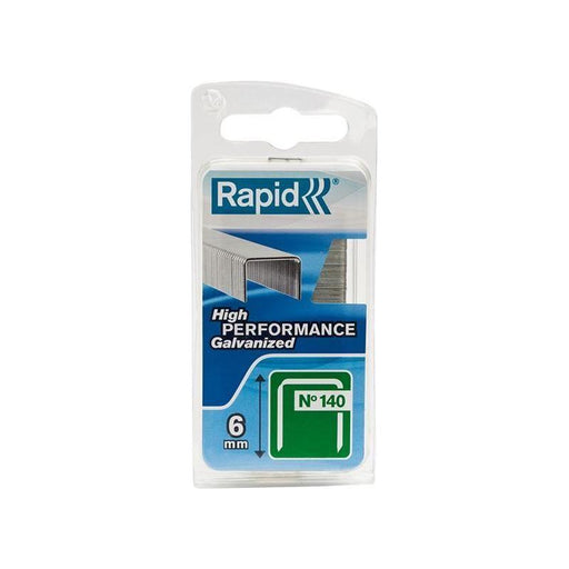Rapid 140/6NB 6mm Galvanised Staples (Narrow Box 970) Rapid - Town Tools