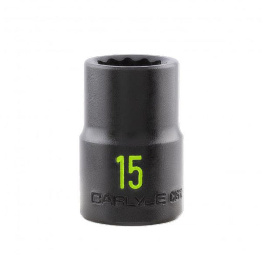 Carlyle Tools 1/2In Drive 15mm 12 Pt Impact Socket - image 1