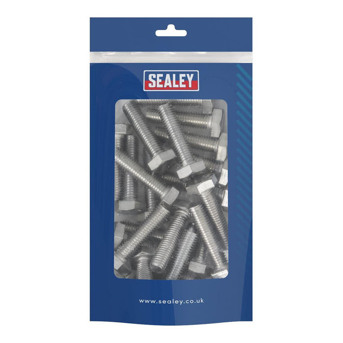 Sealey Stainless Steel Hex Head Set Screw DIN 933 - M10 X 40 A2 - Pack of 25 Sealey - Town Tools 