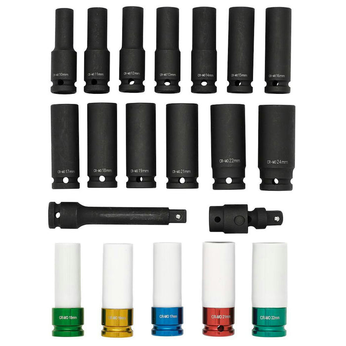 Bunker Impact Socket Set in EVA Foam Inlay, 1/2" (20 Piece) - DELTACH-561025