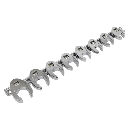 Sealey Premier Premier Imperial Crow's Foot Spanner Set 3/8"Sq Drive 8pc AK599 Sealey Premier - Town Tools 
