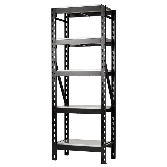 BUNKER 22 Piece Modular 5 Tier Racking with Stainless Steel Shelving, 750mm