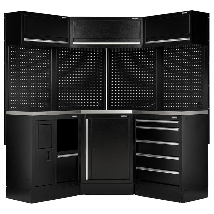 BUNKER 18 Piece Modular Storage Corner Combo with Stainless