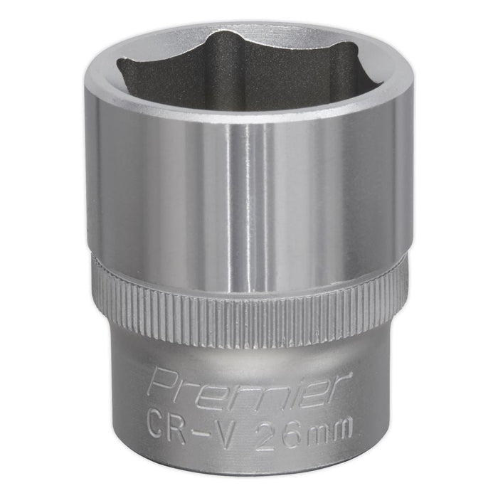 Sealey WallDrive Socket 26mm 1/2"Sq Drive S1226 Sealey - Town Tools 