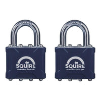 Squire 35T Stronglock Card (2) Padlocks 38mm Open Shackle Keyed