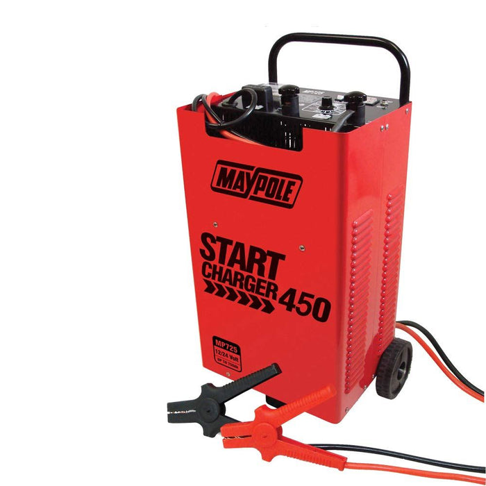 Maypole Start Charger 75A 12/24V for Cars Vans Tractors Lead Acid or AGM Battery