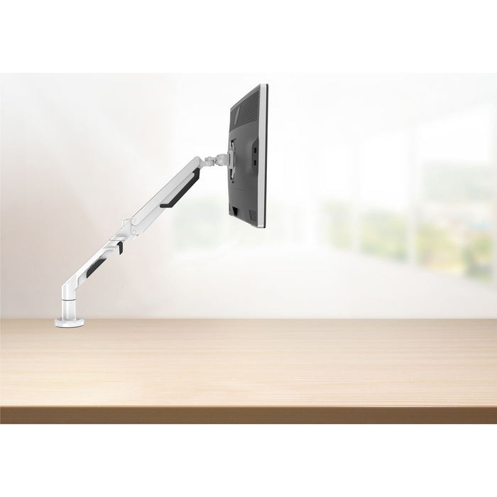 Dellonda Adjustable Single Monitor Arm with 360 Rotation - White DH26