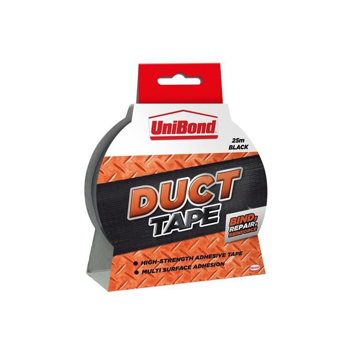 Unibond DIY Duct Tape Black 50mm x 25m UniBond - Town Tools