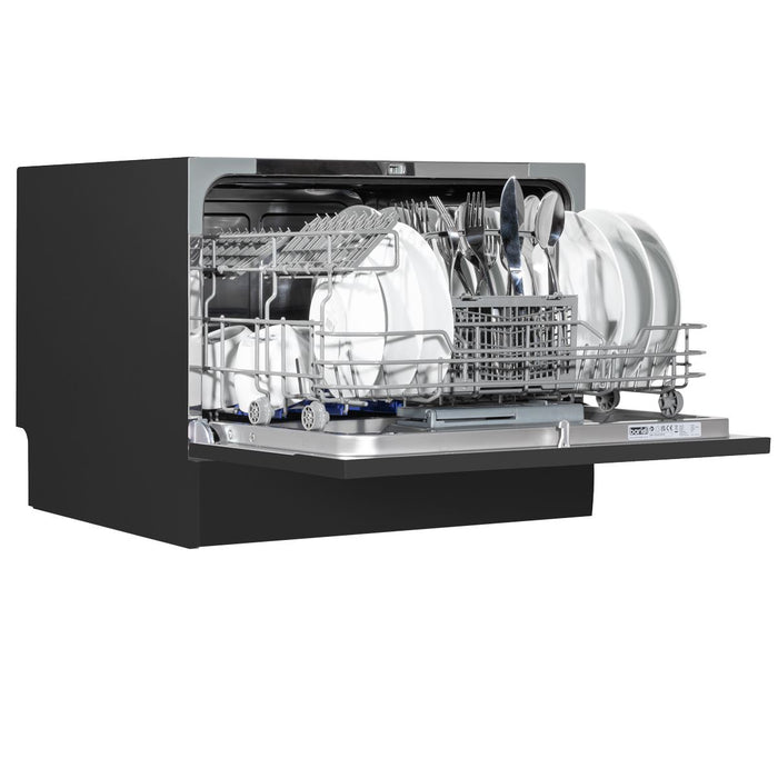 Baridi Tabletop Dishwasher 6 Place Settings 6.5L Capacity - Black DH85