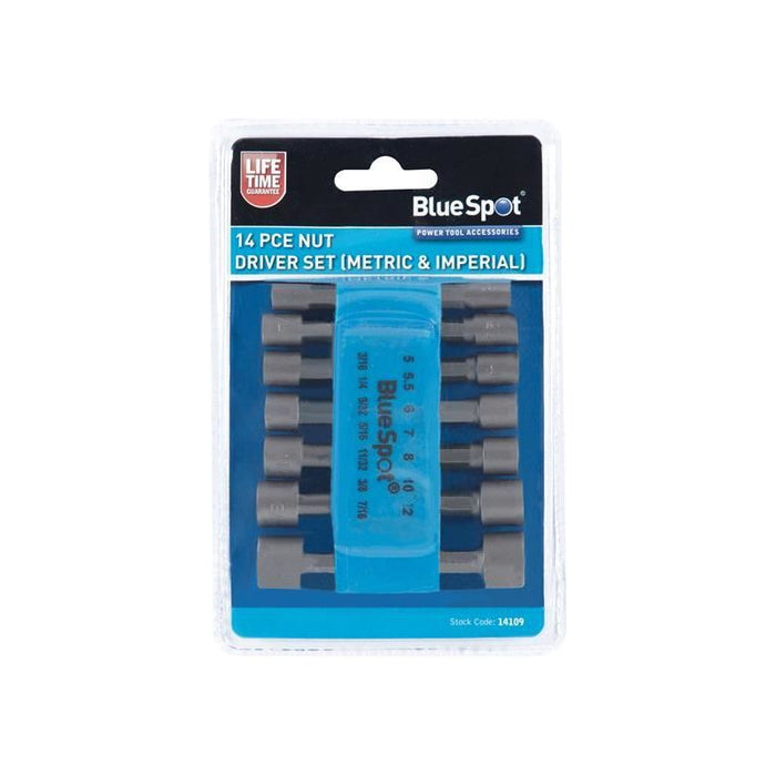 Bluespot Tools Metric & Imperial Nut Driver Set, 14 Piece BlueSpot Tools - Town Tools