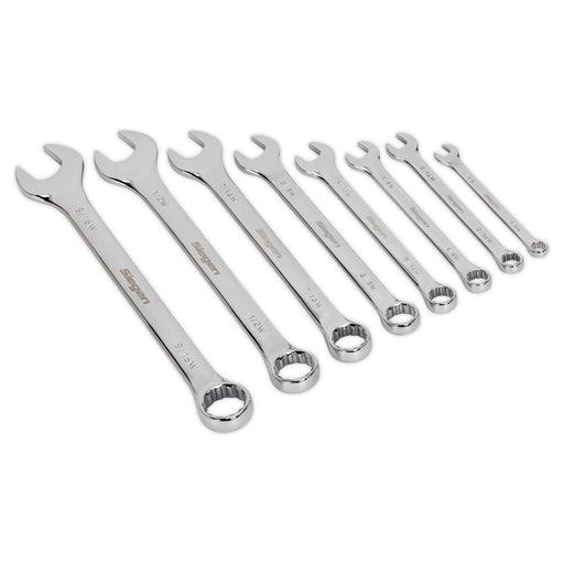 Sealey Combination Spanner Set 8pc Whitworth S0870 Sealey - Town Tools 