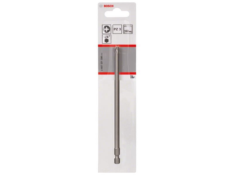 Bosch Powertool Accessories Extra Hard Screwdriver Bit PZ3 x 152mm Bosch Powertool Accessories - Town Tools