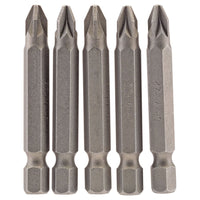 Draper PZ Type Insert Bit, 1/4" Hex, 50mm Long, No.2 (Pack of 5) 64283