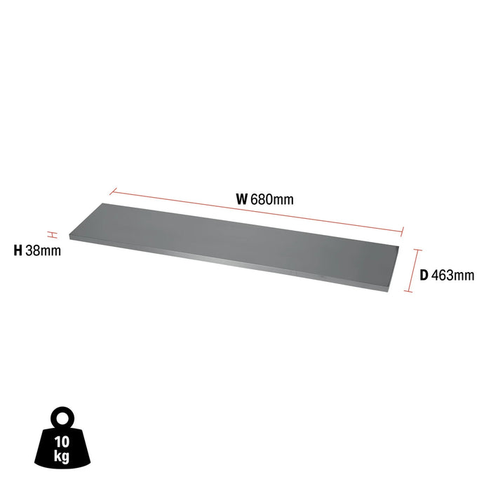 BUNKER Modular Stainless Steel Worktop, 680mm - Discontinued - MS400-SS27