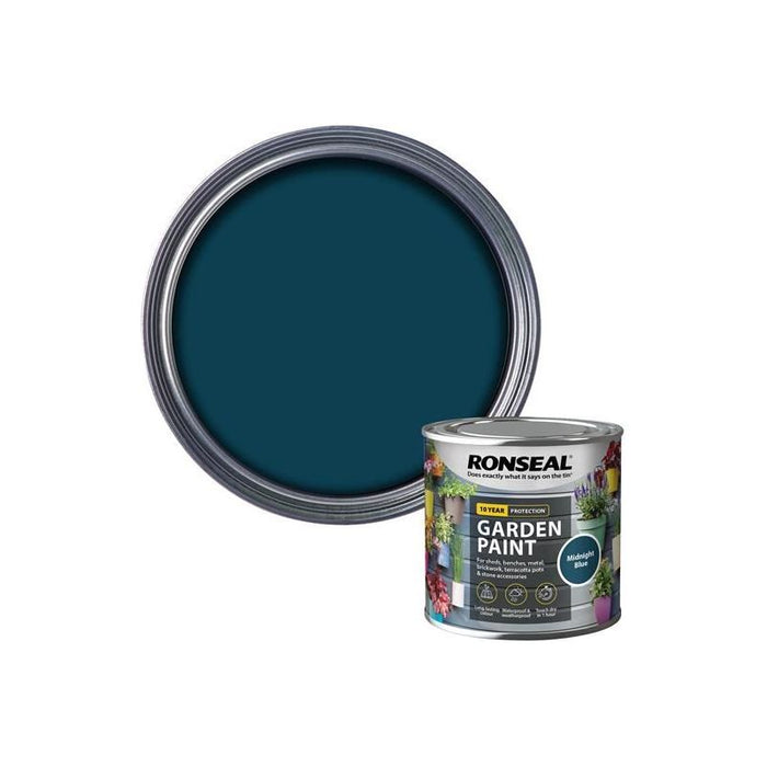 Ronseal Garden Paint Midnight Blue 250ml Ronseal - Town Tools