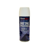 Plastikote Metal Protekt Spray Satin White 400ml