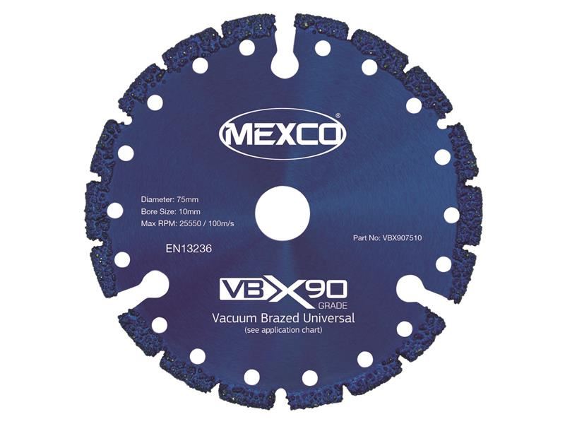 MEXCO VBX90 Grade Universal Diamond Blade 75 x 10mm MEXCO - Town Tools