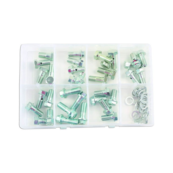 Connect Assorted Brake Hose Banjo Bolts M10 70pc 34154 Tool Connection - Town Tools 