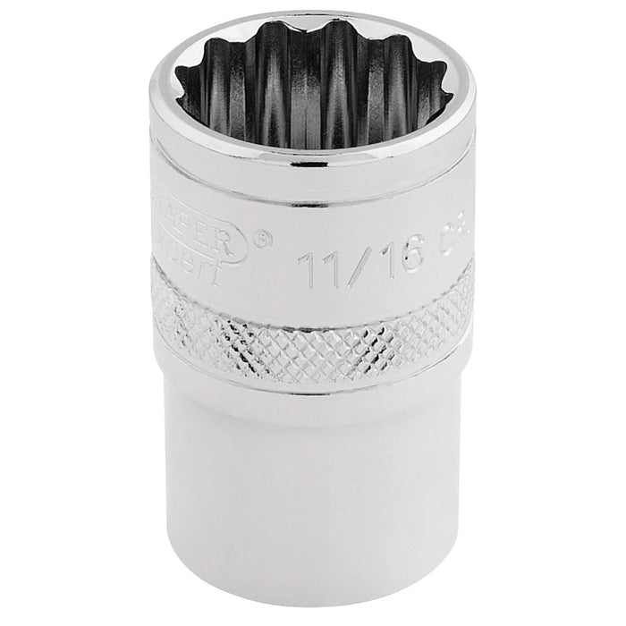 Draper Expert HI-TORQ® 12 Point Socket, Sq. Dr., 11/16" 1-3