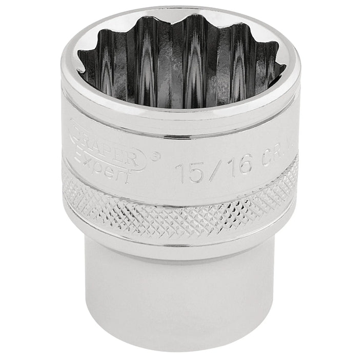 Draper Expert HI-TORQ® 12 Point Socket, 1/2" Sq. Dr., 15/16" - H-AF/B