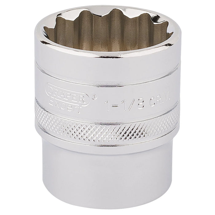 Draper Expert HI-TORQ® 12 Point Socket, 1/2" Sq. Dr., 1 1/8" - H-AF/B
