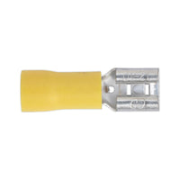 Sealey Push-On Terminal 6.3mm Female Yellow Pack of 100 YT13