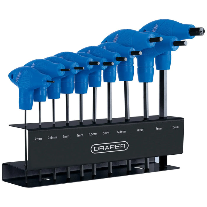 Draper Metric T-Handle Hex Key Set (10 Piece) - THDH/MM/B