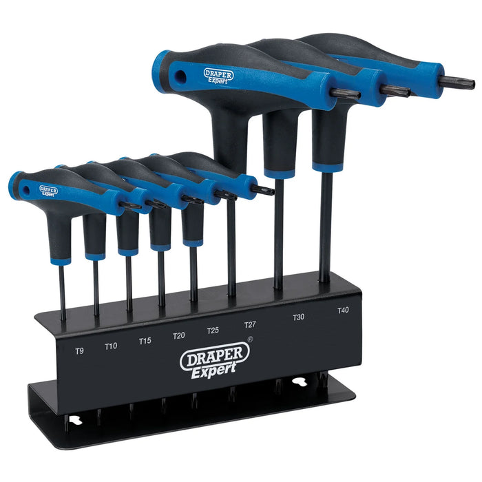 Draper Expert TX-STAR® Soft Grip Metric T-Handle Key Set (8 Piece) - TTX/SG/8/B