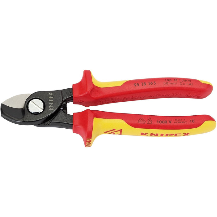 Draper Knipex 95 18 165UKSBE VDE Fully Insulated Cable Shears, 165mm 32014 Draper - Town Tools 