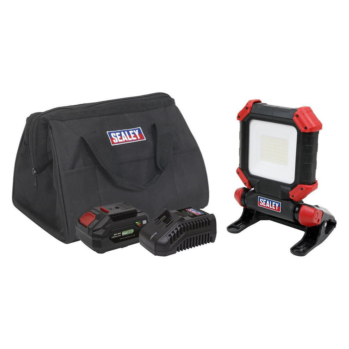 Sealey 20V 4Ah SV20 Series Cordless SMD LED 1800lm Worklight Kit CP20VCLKIT1 Sealey - Town Tools 