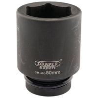 Draper Expert HI-TORQ 6 Point Deep Impact Socket, 1" Sq. Dr., 50mm
