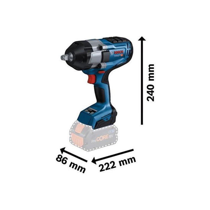 Bosch GDS 18V-1000 Pro BITURBO 1/2in Impact Wrench 18V 2 x 8.0Ah ProCORE18V Li-ion Bosch - Town Tools