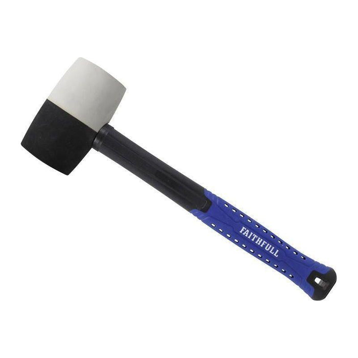 Faithfull Black & White Fibreglass Mallet 24oz Faithfull - Town Tools