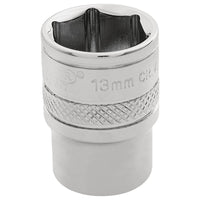 Draper HI-TORQ 6 Point Socket, 1/4" Sq. Dr., 13mm 32633