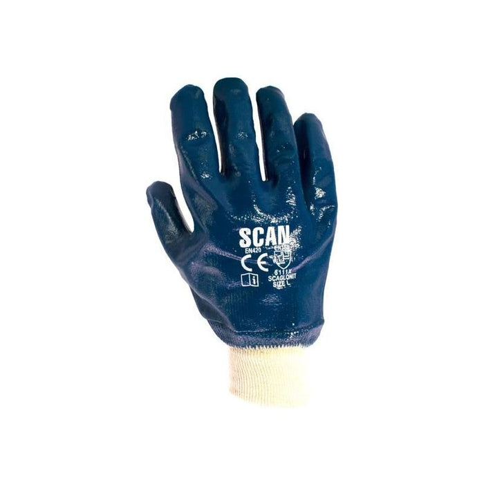 Scan Nitrile Knitwrist Heavy-Duty Gloves Scan - Town Tools