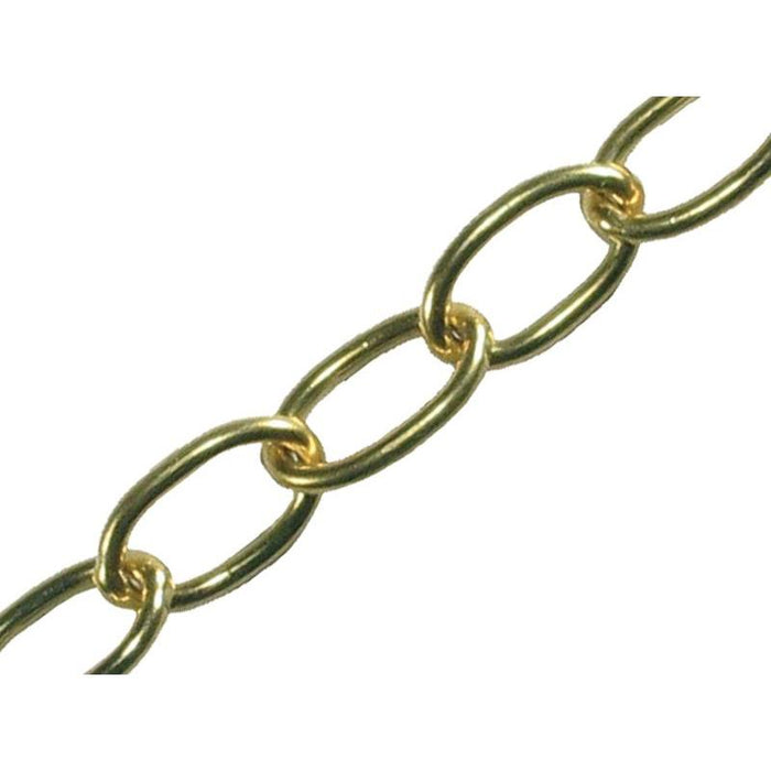 Faithfull Oval Chain 1.8mm x 10m Polished Brass Faithfull - Town Tools