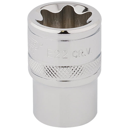 Draper Expert TX-STAR® Socket, 1/2" Sq. Dr., E22 - TS12/B