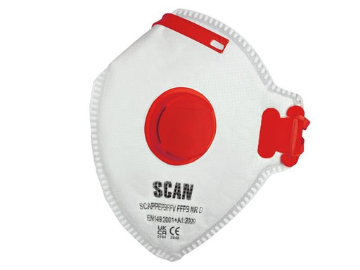 Scan Fold Flat Disposable Valved Disposable Mask FFP3 Protection (Pack 80) Scan - Town Tools