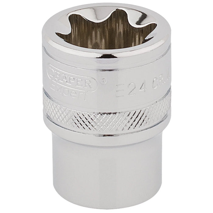 Draper Expert TX-STAR® Socket, 1/2" Sq. Dr., E24 - TS12/B
