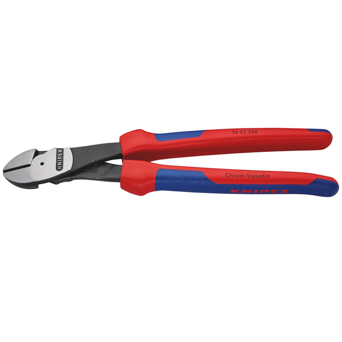 KNIPEX 74 22 250 High Leverage Diagonal Side Cutter, 250mm - 74 22 250