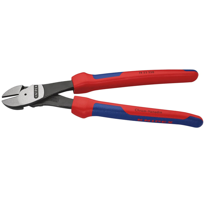 KNIPEX 74 22 250 High Leverage Diagonal Side Cutter, 250mm - 74 22 250